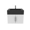 Castello Usa Nile 24-inch White Vanity Set with Black Top and Brushed Nickel Handles CB-MC-24W-BN-2053-BL - alternate 4